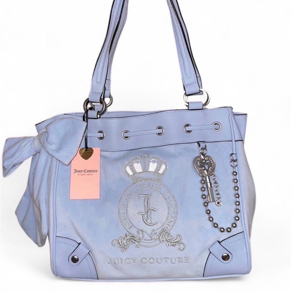 Juicy Couture “Classic Juicy Lover” Daydreamer Tote Bag,  blue